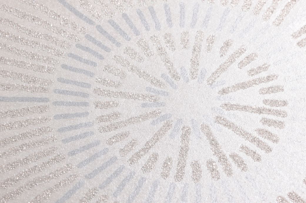 Glass bead Wallpaper Wallpaper Riverana cream white shimmer Detail View