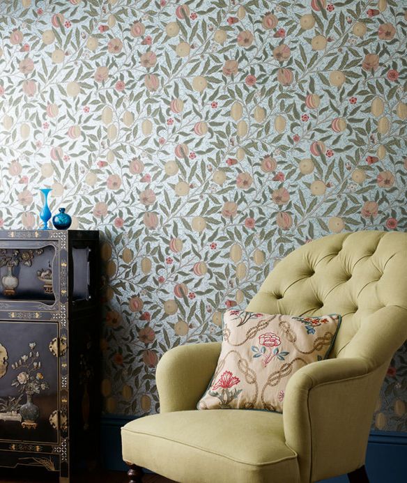 Paper-based Wallpaper Wallpaper Sani olive yellow Room View