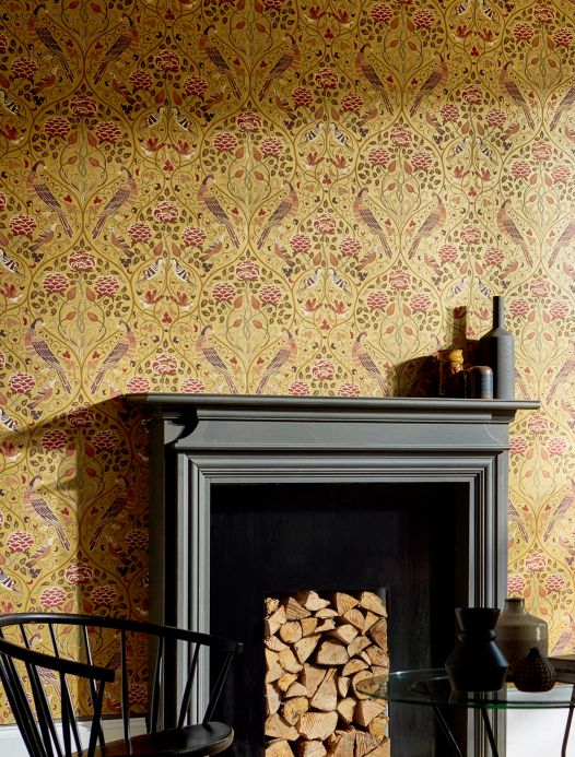 William Morris Wallpaper Wallpaper Adina matt gold Room View