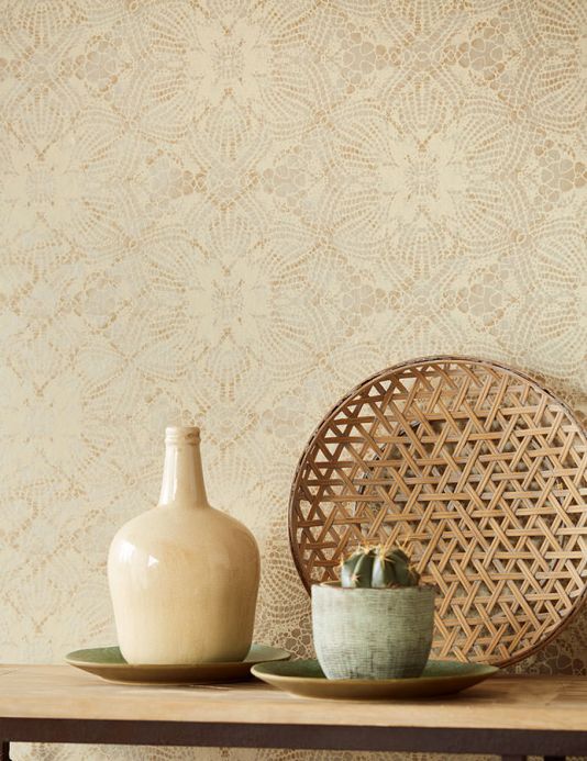 Oriental Wallpaper Wallpaper Marrakesh pearl beige Room View