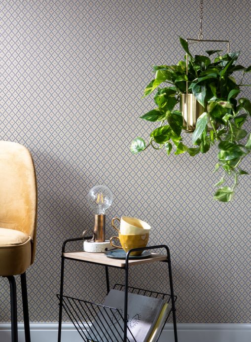 Textile Wallpaper Wallpaper Calaluna matt gold Room View
