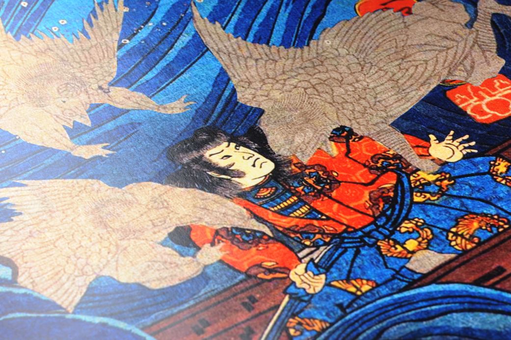 Beige Wallpaper Wall mural The Former Emperor Metallic blue Detail View