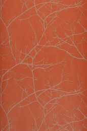 Papier peint Kansai orange rouge