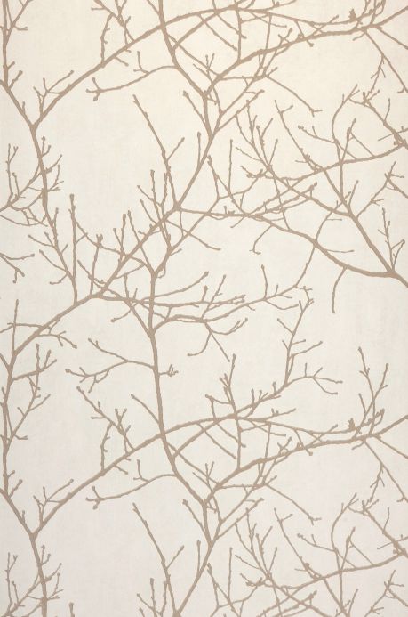 Papel pintado botánico Papel pintado Kansai blanco crema Ancho rollo