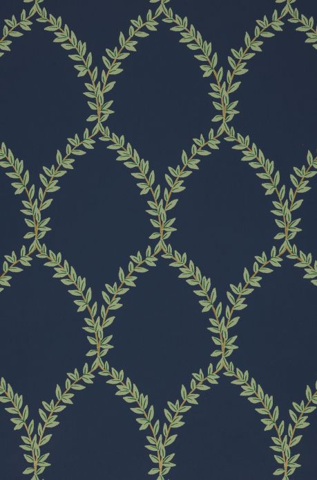 Classic Wallpaper Wallpaper Laurelia grey blue A4 Detail