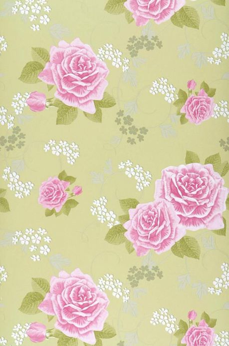 Archiv Wallpaper Isotta yellow green Roll Width