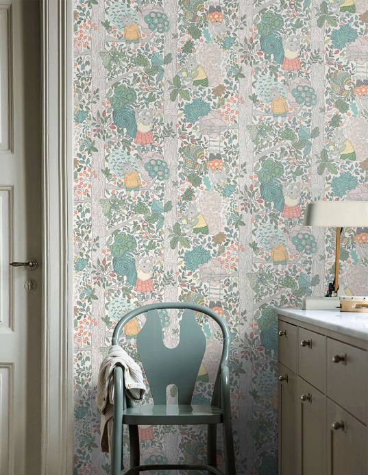Non-woven Wallpaper Wallpaper Haval white Room View