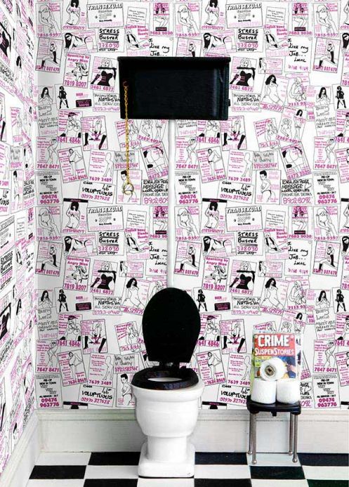 Papel de parede Dupenny Papel de parede Call Girls rosa Ver quarto