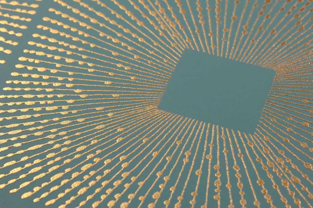 Geometric Wallpaper Wallpaper Metropolis pale mint-turquoise Detail View