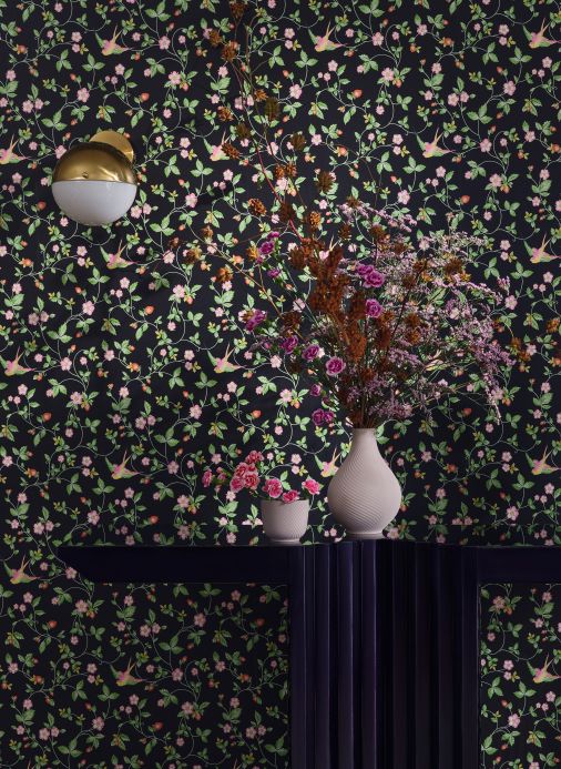 New arrivals! Wallpaper Annabell black Room View