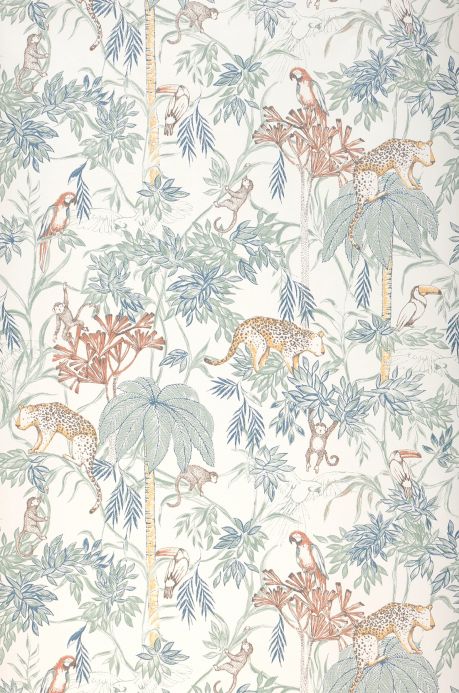 Botanical Wallpaper Wallpaper Ipanema green blue Roll Width