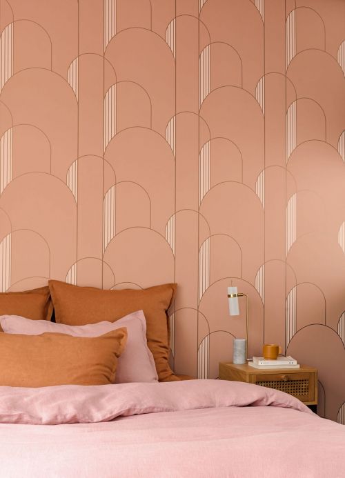 Geometric Wallpaper Wallpaper Gordan rosewood Room View