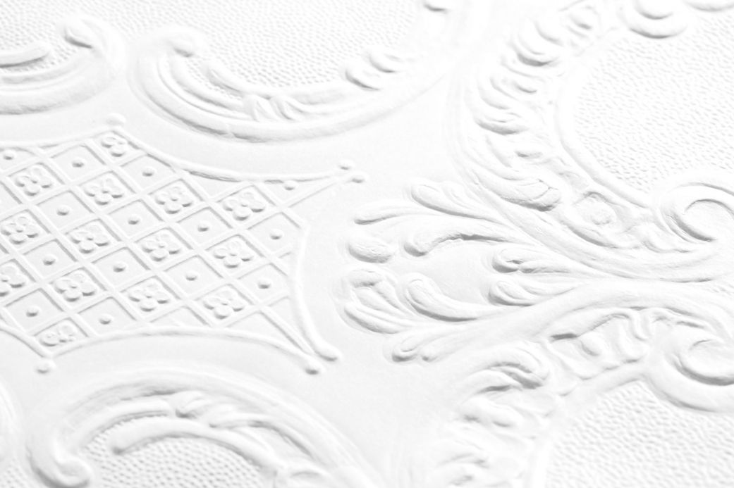 Modelos de papel de parede mais procurados Papel de parede Alfred branco Ver detalhe