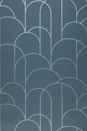 Wallpaper Zania blue grey