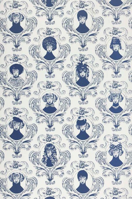 Lisa Bengtsson Wallpaper Wallpaper Tillsammans dark blue Roll Width