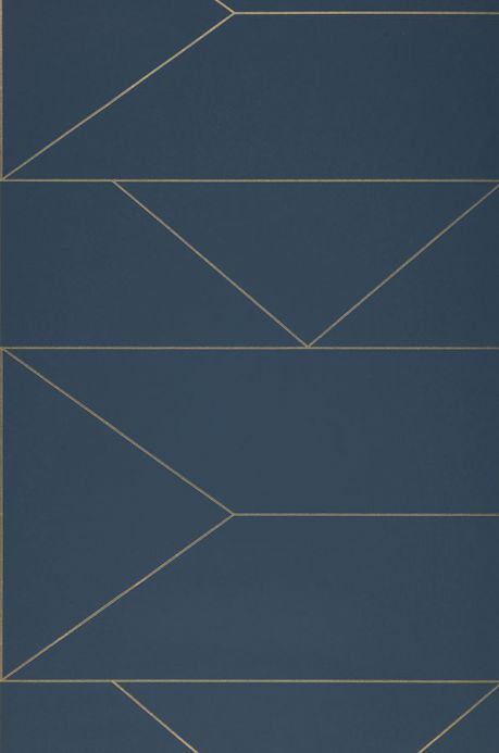 Carta da parati geometrica Carta da parati Lines blu grigiastro Larghezza rotolo