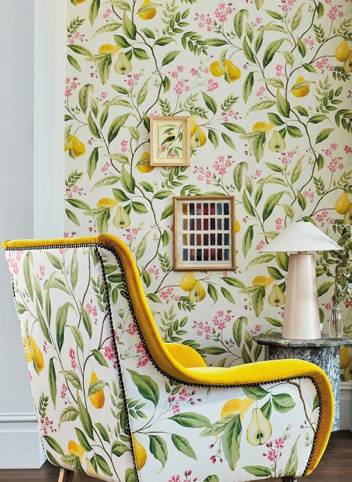Botanical Wallpaper Wallpaper Ines yellow Room View
