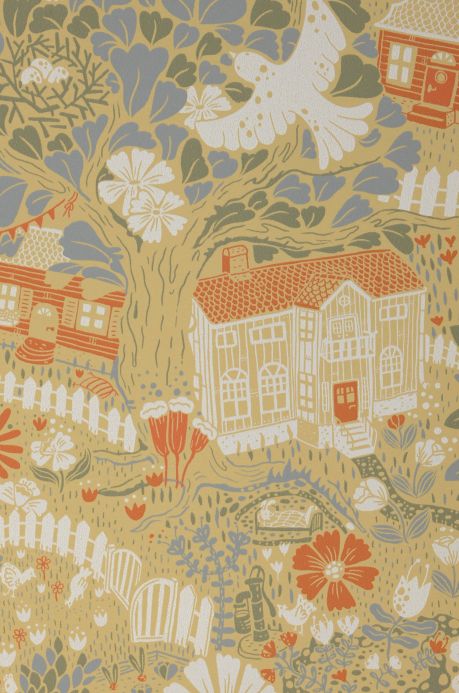Scandinavian Wallpaper Wallpaper Birgitta beige A4 Detail