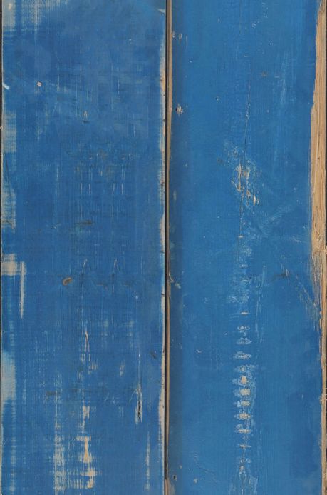 Papel de parede de madeira Papel de parede Scrapwood 36 azul Largura do rolo