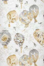 Wallpaper Japanese Laterns beige