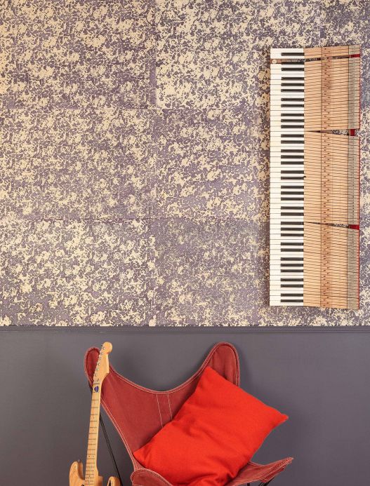 Purple Wallpaper Wallpaper Ekajata lilac Room View