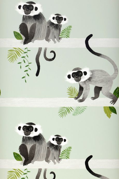 Monkey Wallpaper Wallpaper Trixi shades of green Roll Width