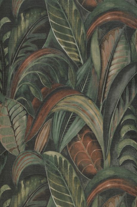Leaf and Foliage Wallpaper Wallpaper Mendia shades of green Roll Width