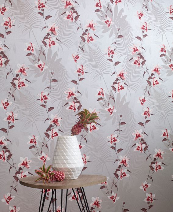 Archiv Wallpaper Josette ruby red Room View