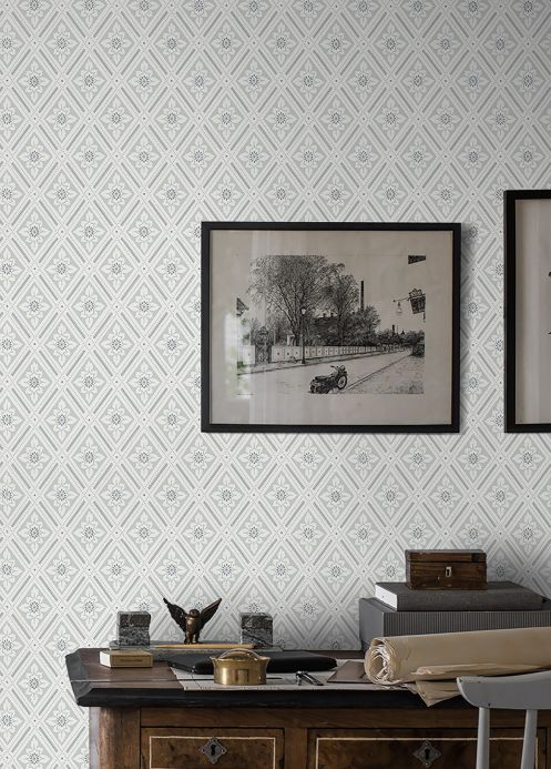 Classic Wallpaper Wallpaper Scala grey tones Room View
