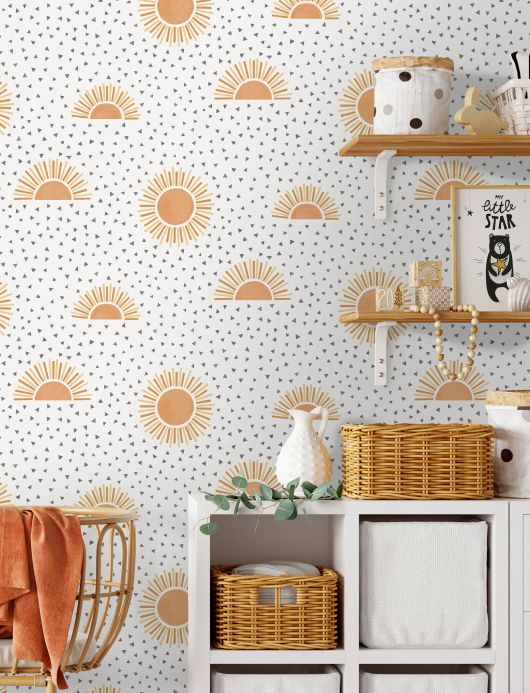 Wallpaper Wallpaper Sunray orange Room View