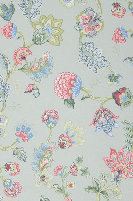 Floral Wallpaper Wallpaper Filippa pastel green A4 Detail