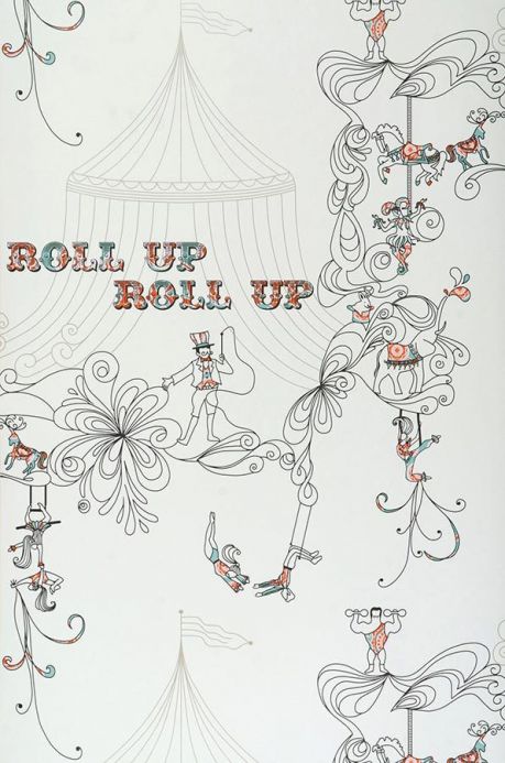 Archiv Wallpaper Circus red orange Roll Width