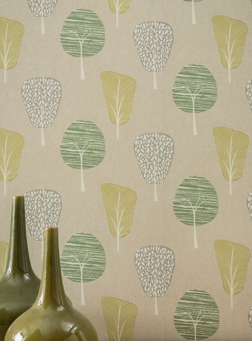 Archiv Wallpaper Jannis pea green Room View