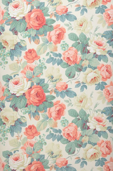 Floral Wallpaper Wallpaper Carlotta red Roll Width
