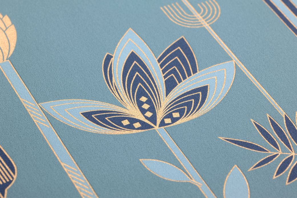 Styles Wallpaper Cordia mint turquoise Detail View
