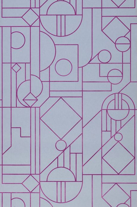 Papier peint Bauhaus Papier peint Arisa violet Largeur de lé