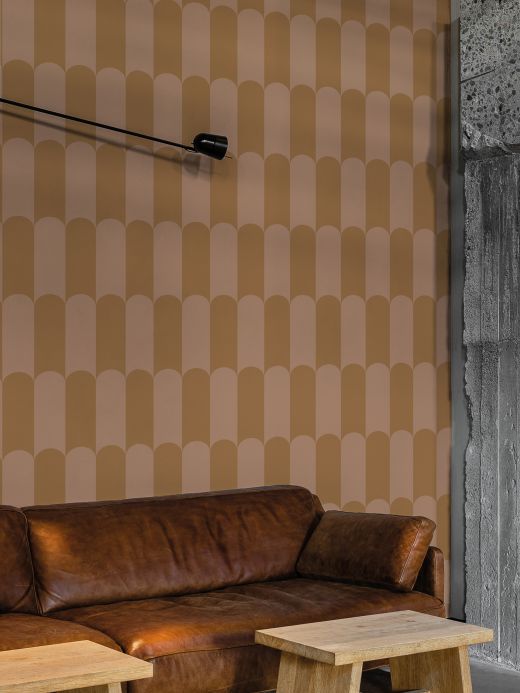 Geometric Wallpaper Wallpaper Neluwa beige red Room View