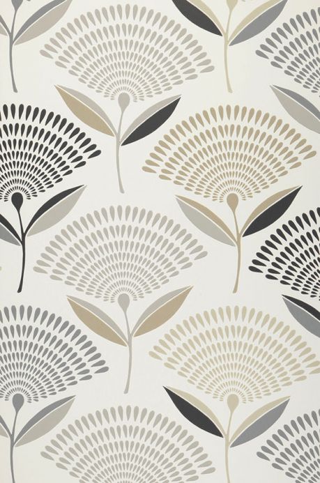 Floral Wallpaper Wallpaper Romana light grey beige Roll Width