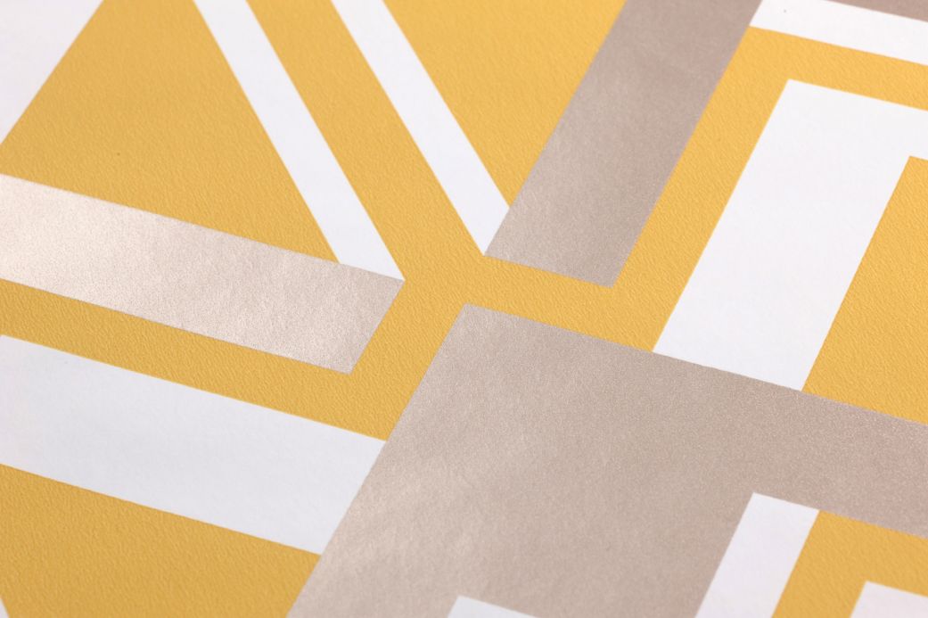 Geometric Wallpaper Wallpaper Nerea honey yellow Detail View