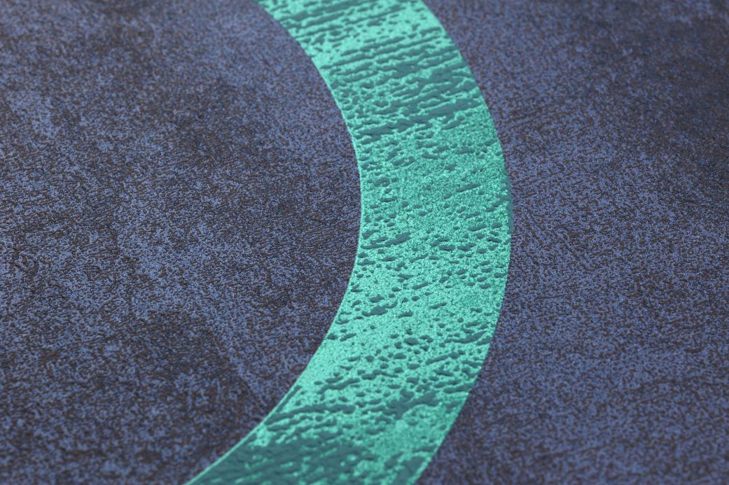 Geometrische Tapeten Tapete Florin Blaugrün Detailansicht