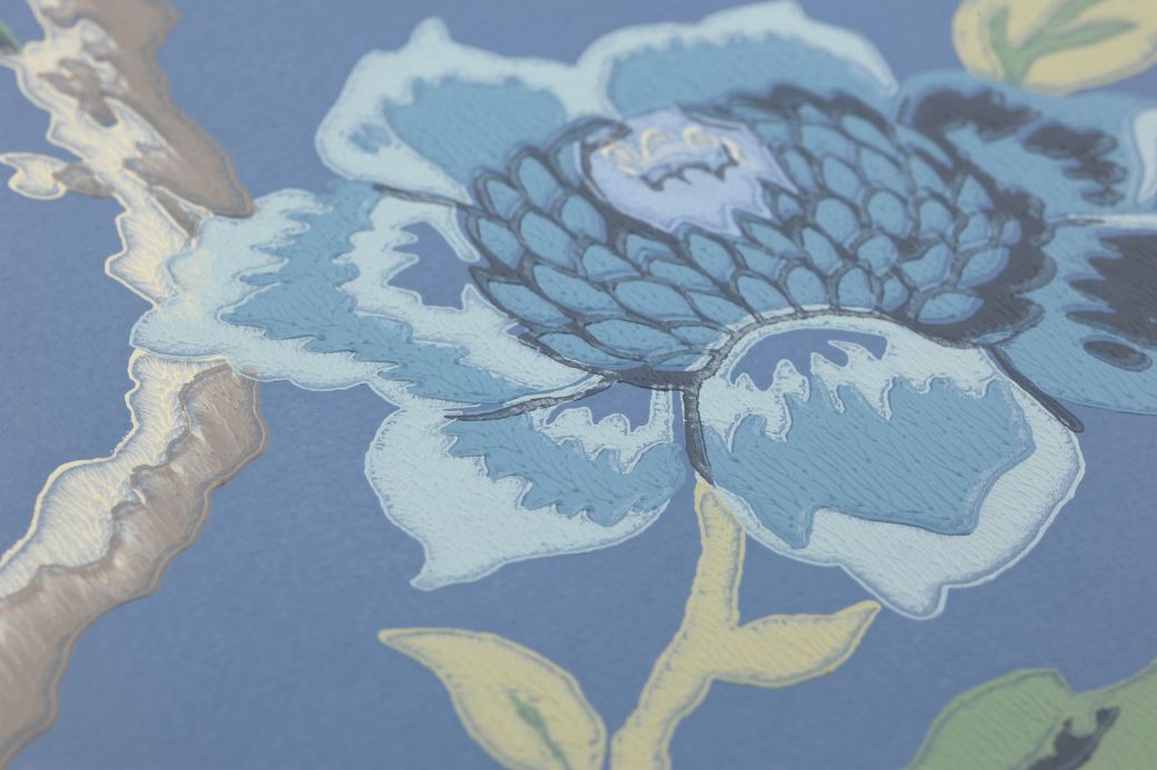 Archiv Papel de parede Sloana azul brilhante Ver detalhe