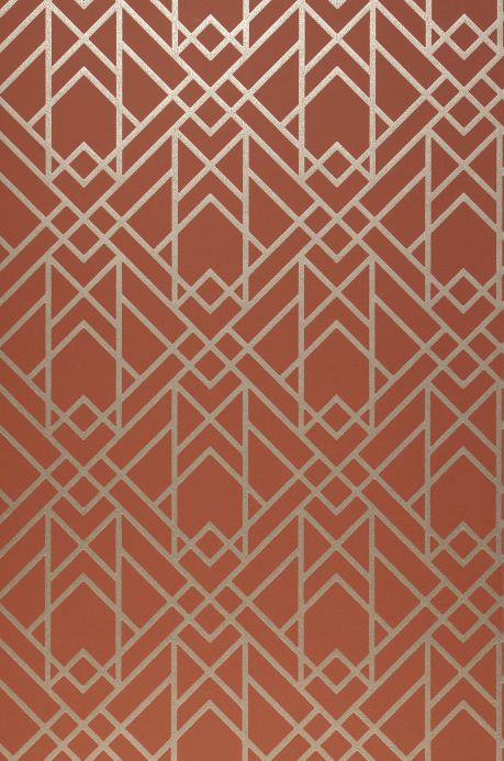 Art Deco Wallpaper Wallpaper Baya copper brown Roll Width