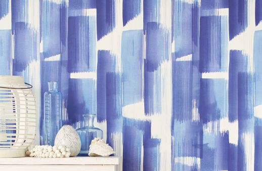 Wallpaper Pandero shades of blue Room View