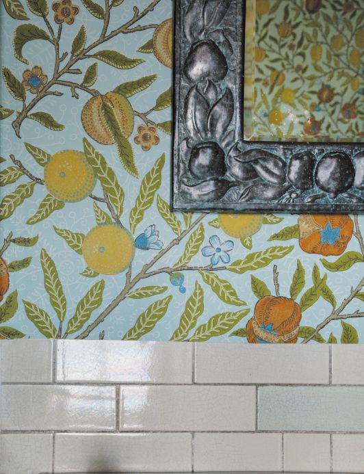 William Morris Wallpaper Wallpaper Therese pale blue Room View