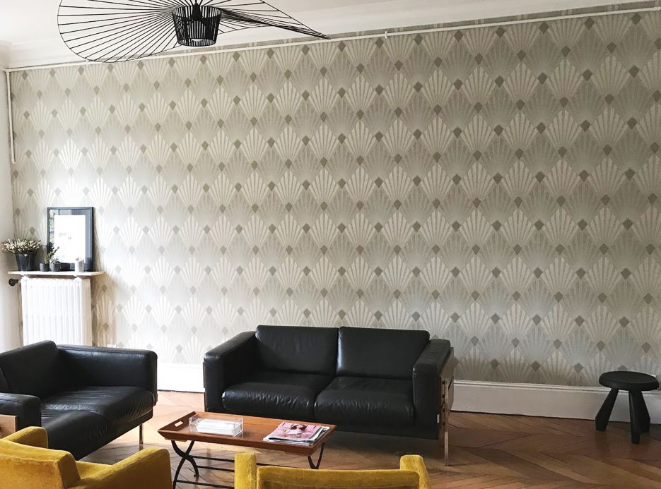 Art Deco Wallpaper Wallpaper Pontinius light beige grey Room View