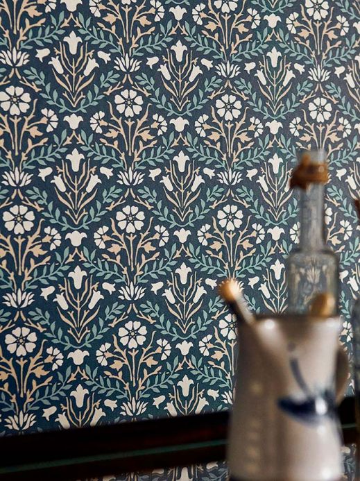 Classic Wallpaper Wallpaper Elodie anthracite Room View