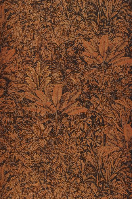 Botanical Wallpaper Wallpaper Tropicalia orange brown Roll Width