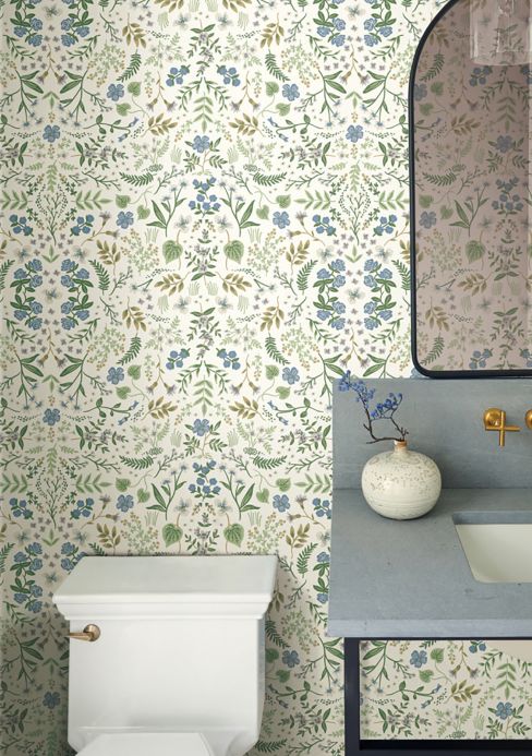 Floral Wallpaper Wallpaper Wildwood white Room View