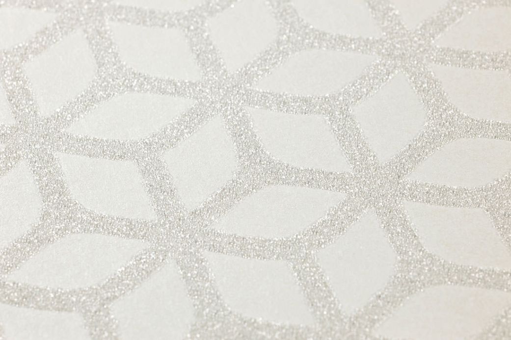 Geometric Wallpaper Wallpaper Zelor cream white Detail View