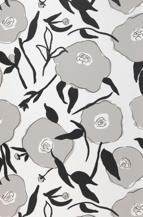 Floral Wallpaper Wallpaper Kanoko grey Roll Width